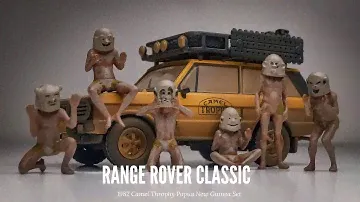 Mini GT Range Rover 1982 Camel Trophy Papua New Guinea Set