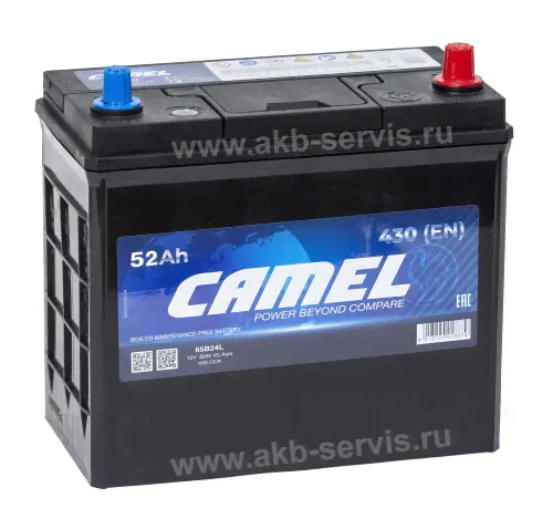 Аккумулятор CAMEL (Кэмэл) 52Ач о/п 430А 65B24L азия