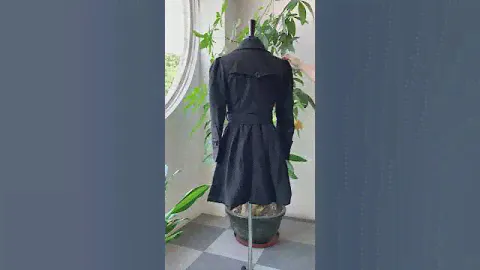Новое осенне зимнее женское пальто тонкий а силуэт прочный пояс двубортный отворот шеи средней длины
