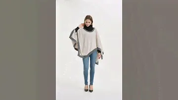 wool cashmere poncho