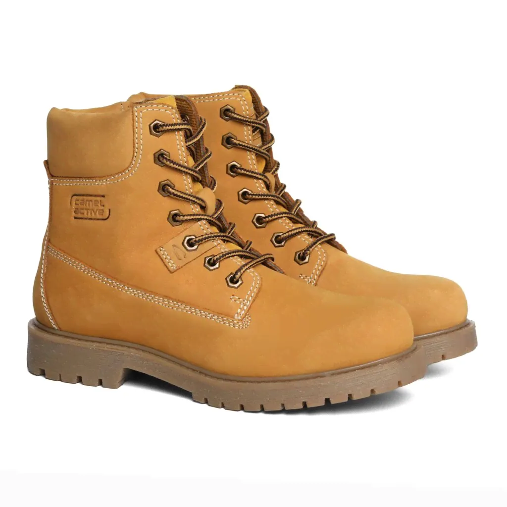 Женские высокие ботинки Camel Active, желтые-0